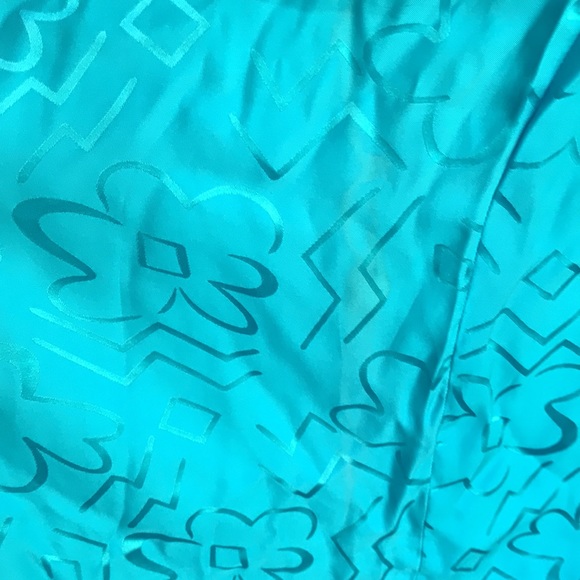 Woman’s Size 6 Vintage 80’s Silk Turquoise Dolman Sleeves Dress - Picture 8 of 12